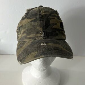David & Young distressed camo green cap/hat men’s adjustable